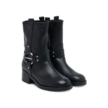 Dámské kozačky Polokozačky KARL LAGERFELD Brooklyn KL41770 Černá 41