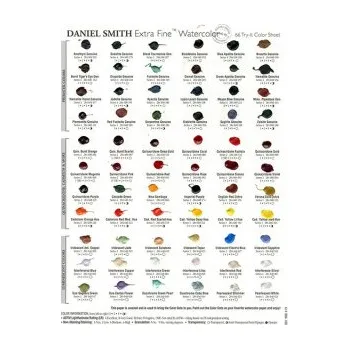 Výtvarná barva Daniel Smith Watercolour Dot Card 66 odstínů