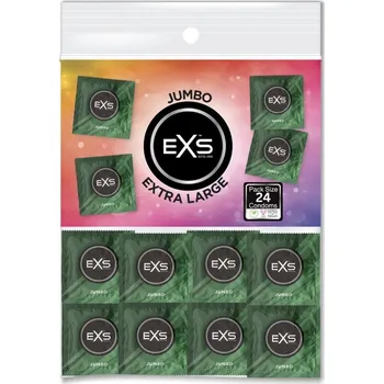 Kondom EXS Jumbo Condoms 24 ks, kondomy s nominální šířkou 69 mm