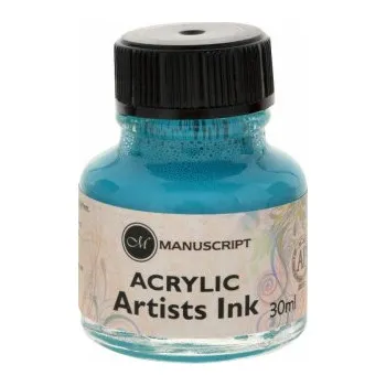 Umělecký štětec Kaligrafický inkoust Manuscript 30ml – tyrkysový
