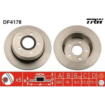 Brzdový kotouč Brzdový kotouč LUCAS DF4178