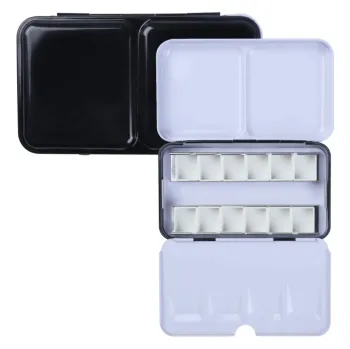 Paleta na barvy Akvarelová kazeta kovová 14ks