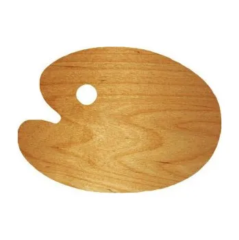 Paleta na barvy Oválná lakovaná dřevěná paleta 30x40cm Rosa