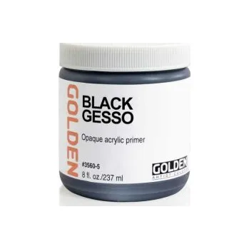 Speciální výtvarná barva Golden 3560 Black Gesso 237ml