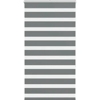 Roleta vidaXL Zebra roleta 75x150 cm šířka látky 70,9cm polyester [4014750] Barva: Tmavě šedá