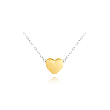 Náhrdelník MINET Pozlacený stříbrný náhrdelník LOVE se srdíčkem JMAN0234GN45