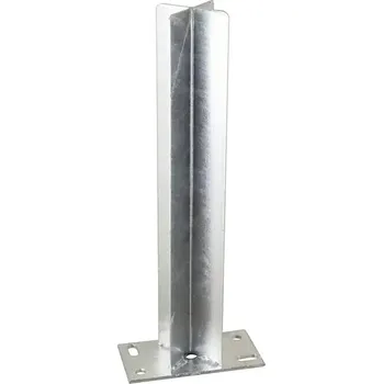 German Sloupková podpěra zahradních zástěn / 40 x 16 x 8 cm / stříbrná