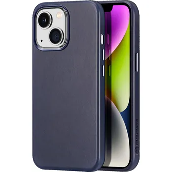 Pouzdro na mobilní telefon DuxDucis Kožený kryt na iPhone 14 - DuxDucis, Naples with MagSafe Blue