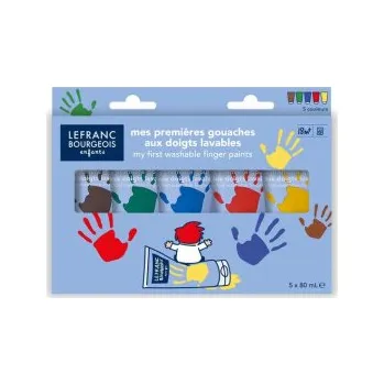 Výtvárné potřeby Prstové barvy Lefranc pro děti 5x80ml