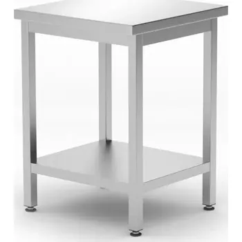 Dílenský stůl Pracovní stůl s policí Budget Line – 600x600x850 mm | Hendi 817094