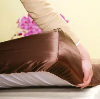 Prostěradlo Hedvábné prostěradlo mocha 19 momme Rozměr: 90x190+26 cm (jednolůžko)