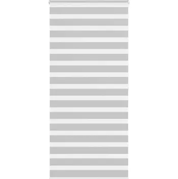 Roleta vidaXL Zebra roleta 95x200 cm šířka látky 90,9 cm polyester [4014780] Barva: světle šedá