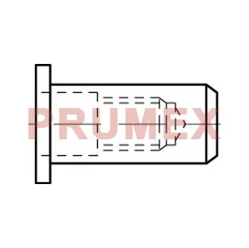 Matice Matice nýtovací uzavřená s plochou hlavou M5 (3,0-5,0) pozink