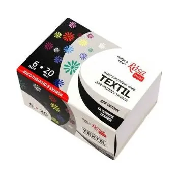 Bicí nástroj Sada barev pro textil Rosa 6x20ml