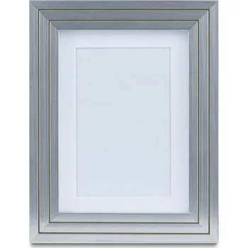 Digitální fotorámeček German OHION Dřevěný rám 13 x 18 cm / stříbrná