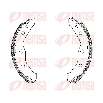 Brzdová čelist Brzdové pakny REMSA 4547.00