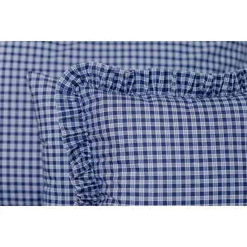 Povlečení Podpěrová s.r.o. Bavlněné povlečení MODRÁ KOSTIČKA pozitiv S KANÝREM Velikost: 140x220 (1x), 70x90 cm kanýr (1x)