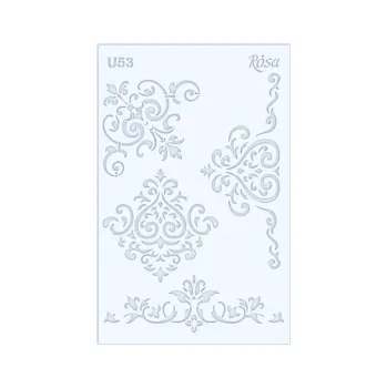 Šablona Rosa 0,5mm 13x20cm – U53