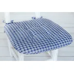 Podpěrová s.r.o. Sedák na židli MODRÁ KOSTIČKA tmavá