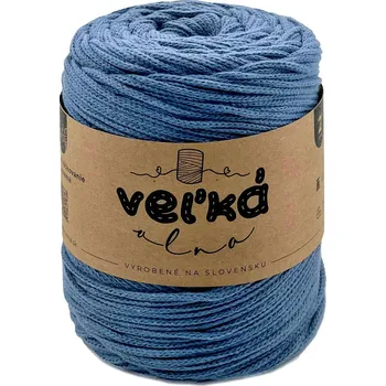 Příze VEĽKÁvlna VEL'KÁ vlna bavlněná šňůra na háčkování 2mm Hortenzie