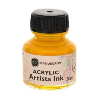 Umělecký štětec Kaligrafický inkoust Manuscript 30ml – žlutý brilantní