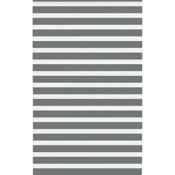 Roleta vidaXL Zebra roleta 140x230 cm šířka látky 135,9 cm polyester [4014815] Barva: Tmavě šedá