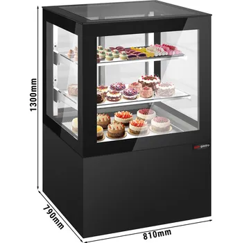 Vinotéka G.Gastro Cukrárenský pult / chladicí vitrína - 0,81 x 0,79 m - 370L - se 2 policemi