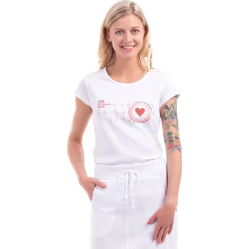 Zdravotnický oděv 2P Servis Triko dámské Kardio Bílá/Červená M