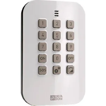 Kompletní kamerový systém Rádiová kódová klávesnice Delta Dore CLS8000 Tyxal+ pro alarmová centra / -5 °C +40 °C / SOS / dosah až 300 m / bílá