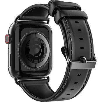 Příslušenství k chytrým hodinkám DuxDucis Kožený pásek / řemínek pro Apple Watch 38mm / 40mm / 41mm / 42mm - DuxDucis, Business Black