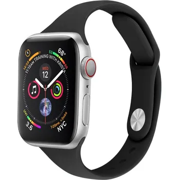 Příslušenství k chytrým hodinkám Silikonový tenký řemínek pro Apple Watch 42/44/45/46/49mm Barevná varianta: Černý