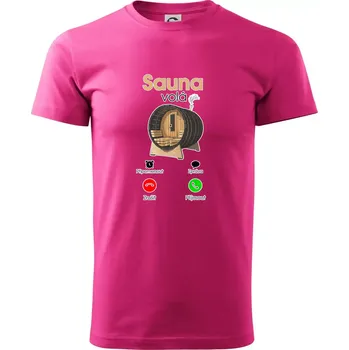 Pánská móda Sauna volá - Klasické pánské triko vyšší gramáže - XL ( Purpurová )