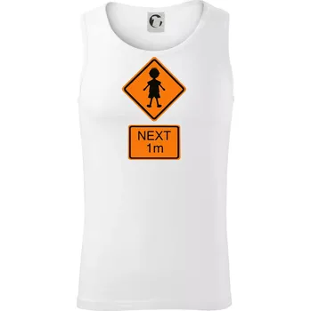 Pozor člověk next 1m (Moňas) - Tílko pánské Core - XL ( Bílá )