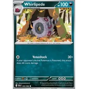 Karetní hra Pokémon BLK 055/086 Whirlipede - Black Bolt Stav: Near Mint, Verze: POKÉBALL REVERSE HOLO