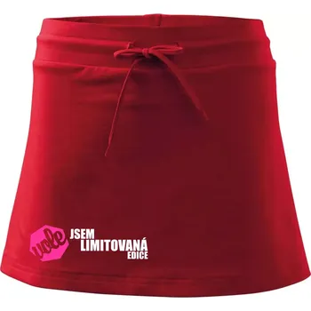Dámská sukně Jsem limitovaná edice vole - Sportovní sukně - two in one - M ( Červená )