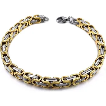 Náramek Ewena Náramek královský vzor z chirurgické oceli 316L Bicolor průměr, šířka mm: 5 + dárkové balení