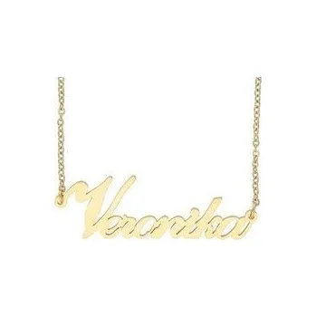 Přívěsek Ewena Řetízek z oceli se jménem Veronika zlatá ocel