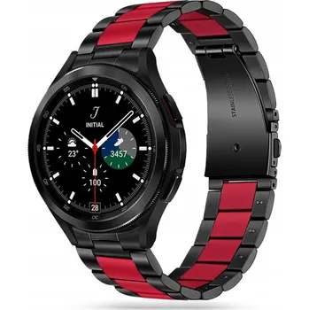 Řemínek na hodinky Tech-Protect Řemínek pro Samsung Galaxy Watch 40mm / 42mm / 44mm / 46mm - Tech-Protect, Steinless Black/Red