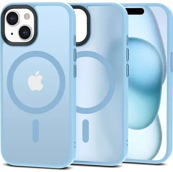 Telefonní příslušenství Tech-Protect Ochranný kryt na iPhone 15 - Tech-Protect, Magmat MagSafe Matte Sky Blue