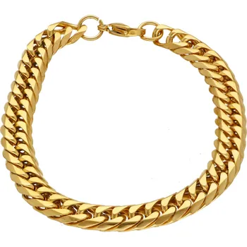 Svíčka Ewena Náramek z chirurgické oceli Gold 21,5/0,5 CM + dárkové balení