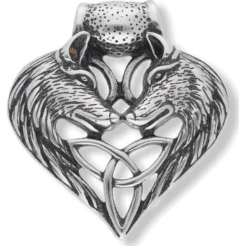 Přívěsek Ewena Ocelový přívěsek s řetízkem vlčí srdce + dárkové balení