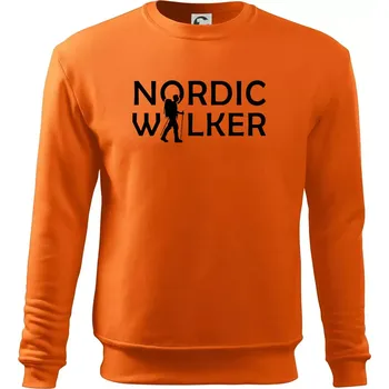 Pánská mikina Nordic walker - muž - Mikina Essential pánská - M ( Oranžová )