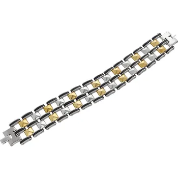 Náramek Ewena Náramek ocel/kaučuk pyramidy tricolor + dárkové balení