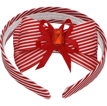 Čelenka Ewena Dětská čelenka se skřipcem červená