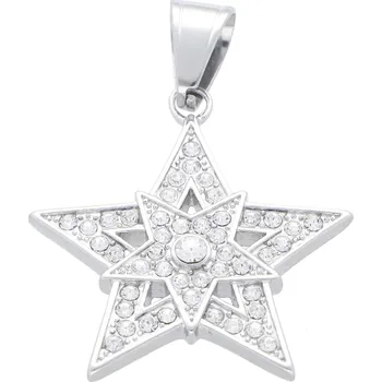 Svíčka Ewena Přívěsek hvězda z chirurgické oceli se zirkony + dárkové balení