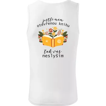 Jestli mám otevřenou knihu, tak vás neslyším - Tílko pánské Core - XL ( Bílá )