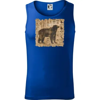 Egyptské hieroglyfy medvěd - Tílko pánské Core - S ( Královská modrá )