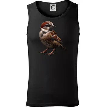 Vrabec polní černá fotka - Tílko pánské Core - 2XL ( Černá )