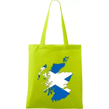 Skotsko mapa - Taška bavlněná - 42 x 38 cm ( Limetková )
