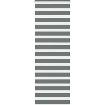 Stavební výplň vidaXL Zebra roleta 80x200 cm šířka látky 75,9cm polyester [4014777] Barva: Tmavě šedá